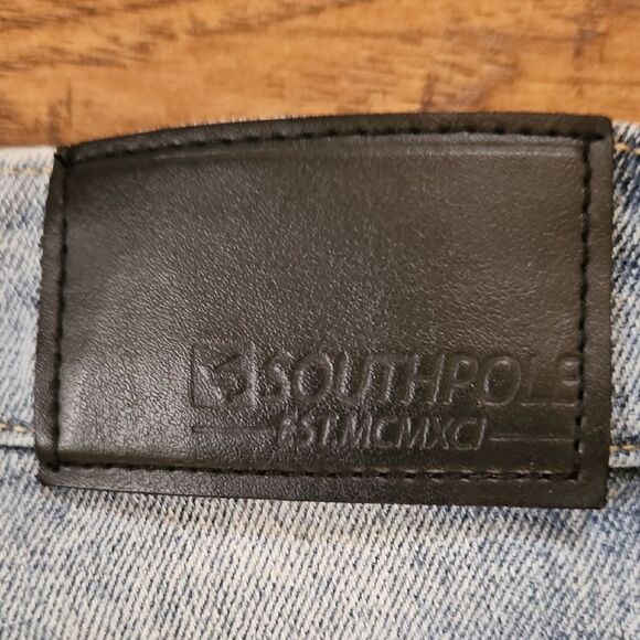 South Pole Blue Skinny Mens 34x32 Jeans Classic Style - Picture 4 of 6